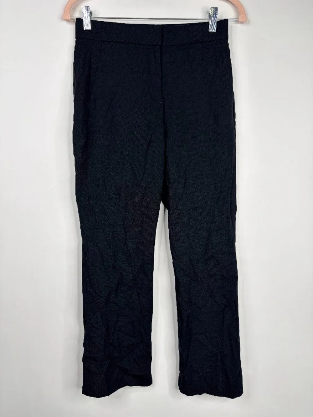 2/$30 J. Crew Willa Cropped Flare Pant in Italian City Wool Blend Black 0 #A3372